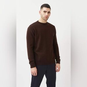 Minimum Hjuler Wool Jumper (Sweater) in Coffee Bean Melange Size L